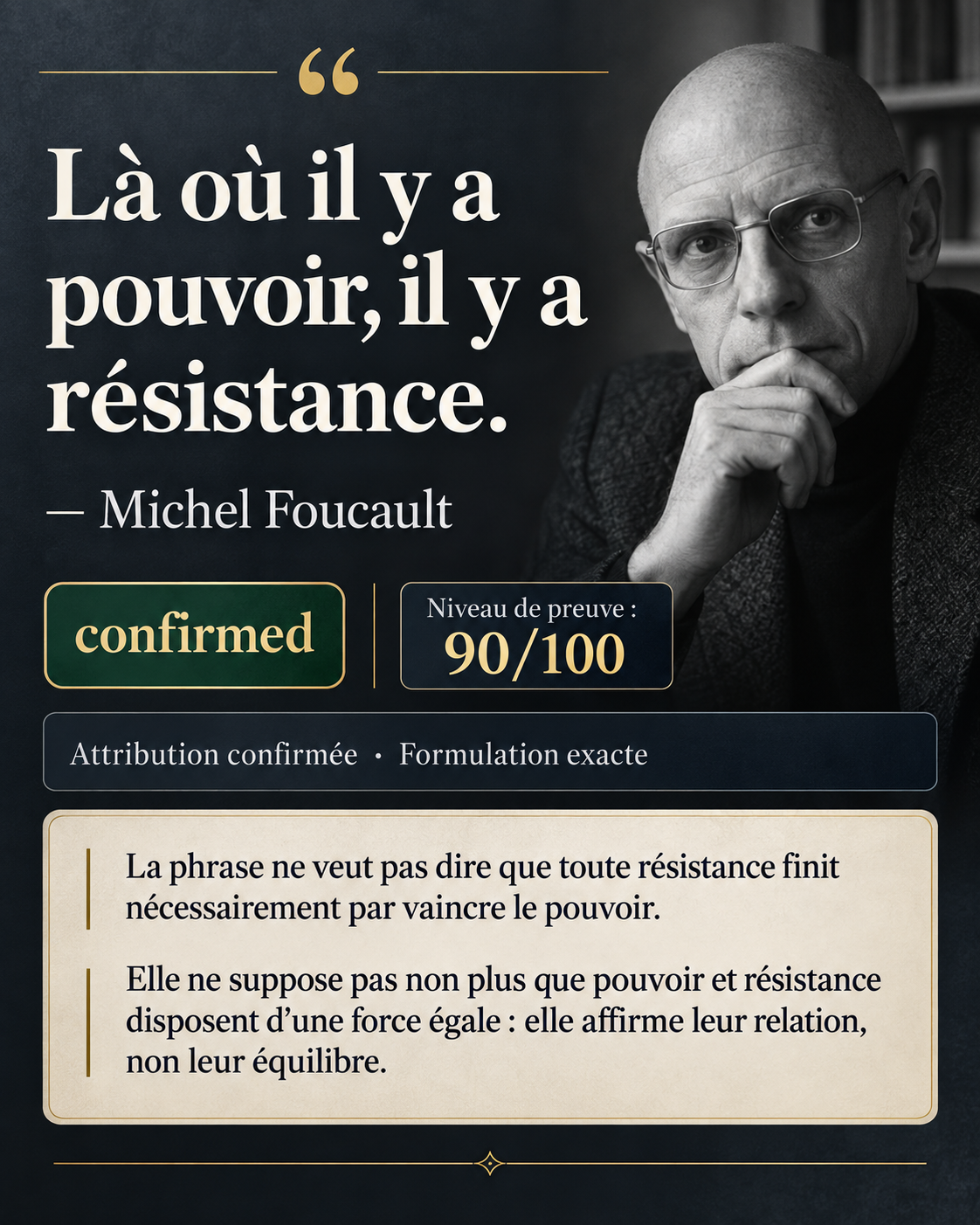 Carte Illustration — Michel Foucault