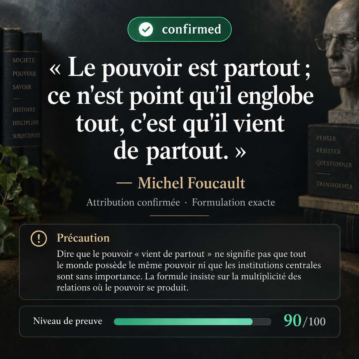 Carte Illustration — Michel Foucault