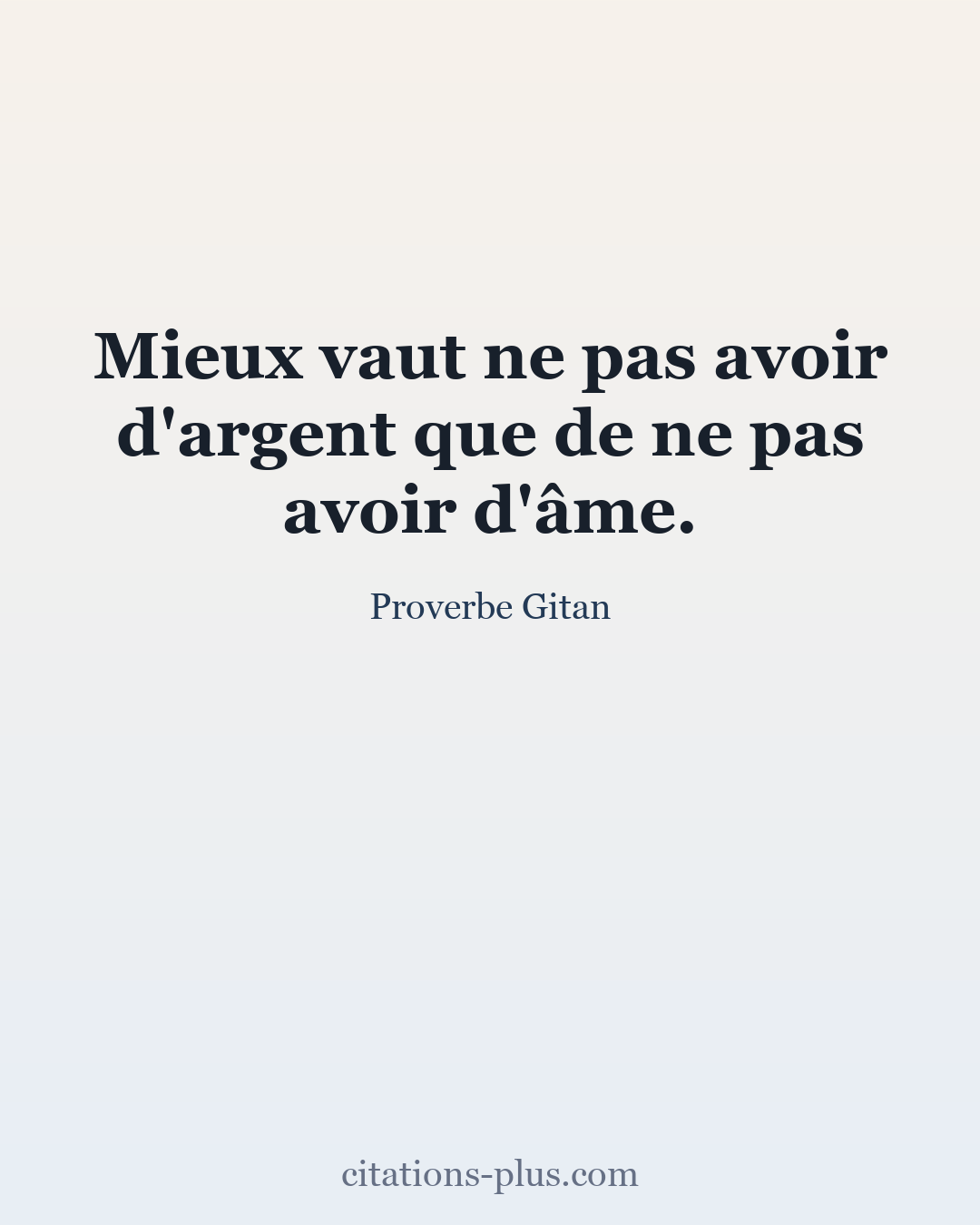Carte Premium clair — Proverbe Gitan