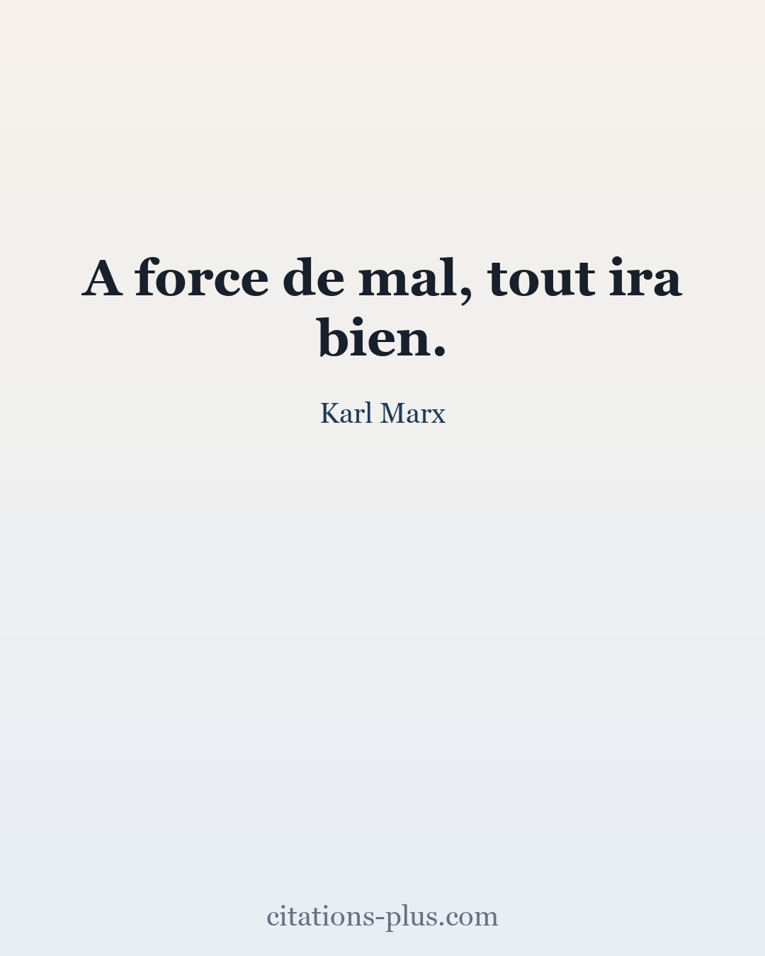 Carte Premium clair — Karl Marx