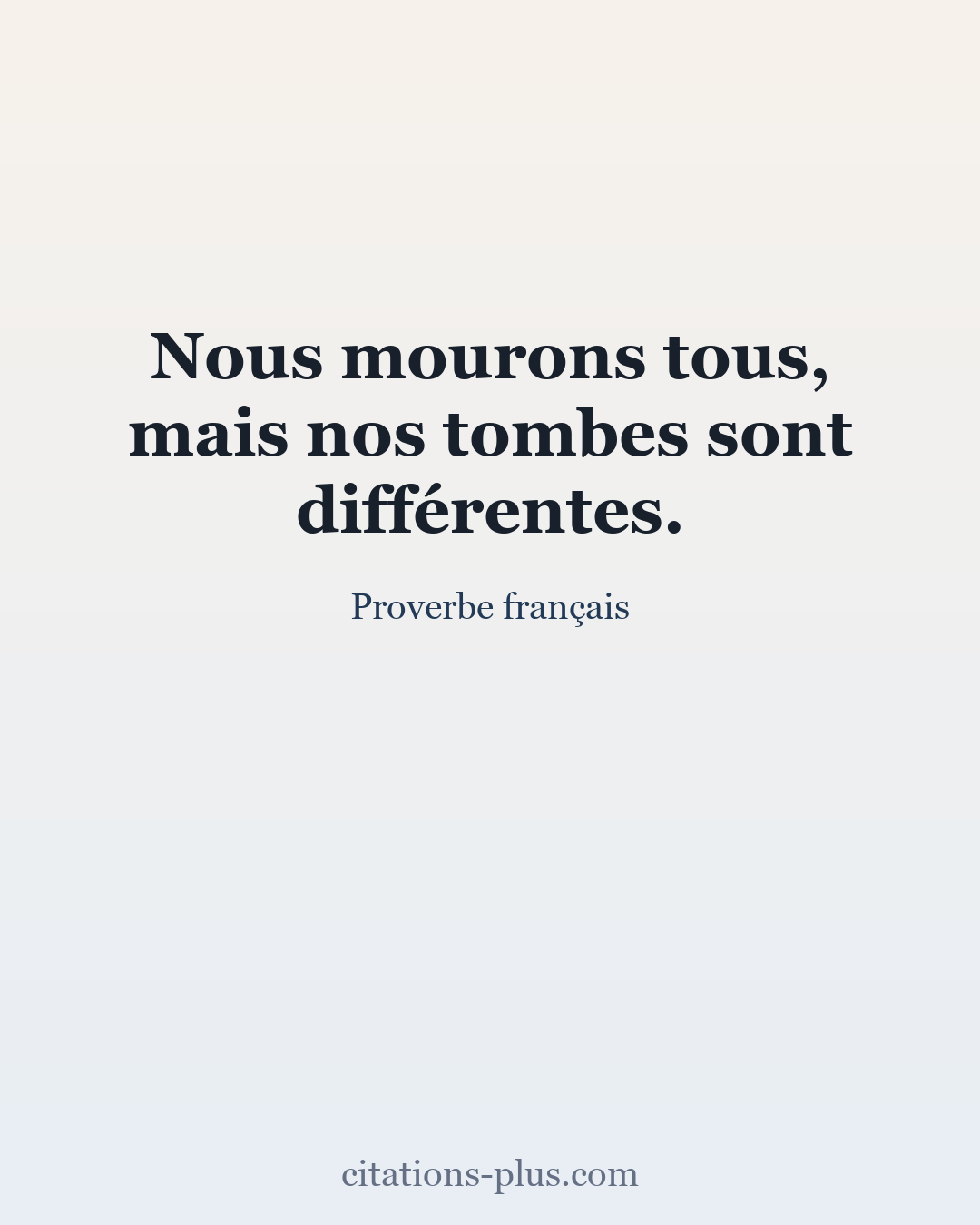 Carte Premium clair — Proverbe français
