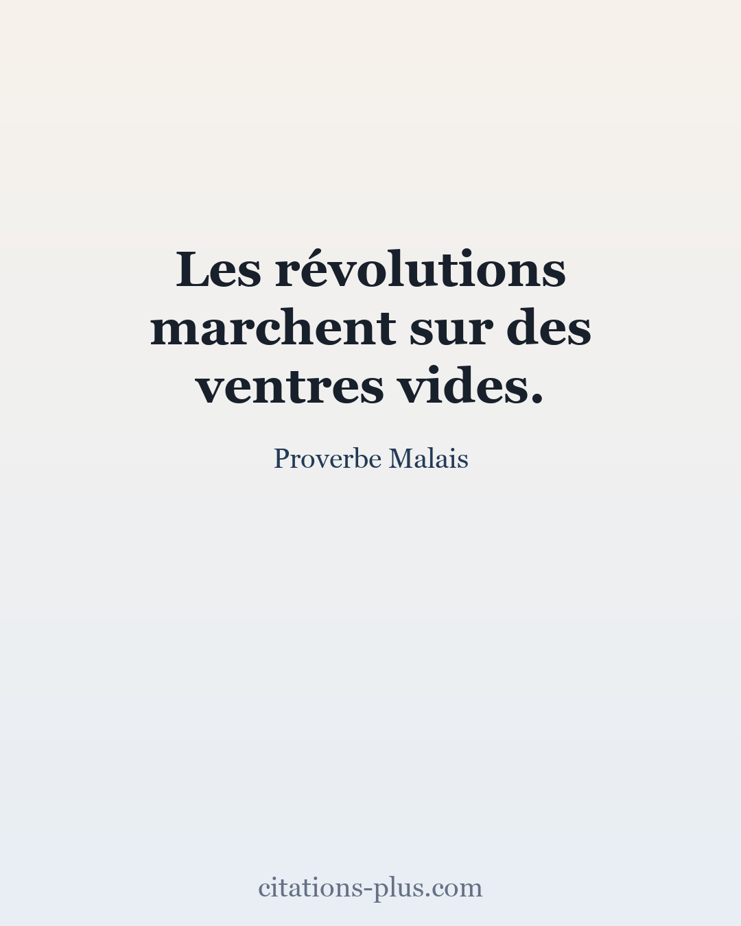 Carte Premium clair — Proverbe Malais