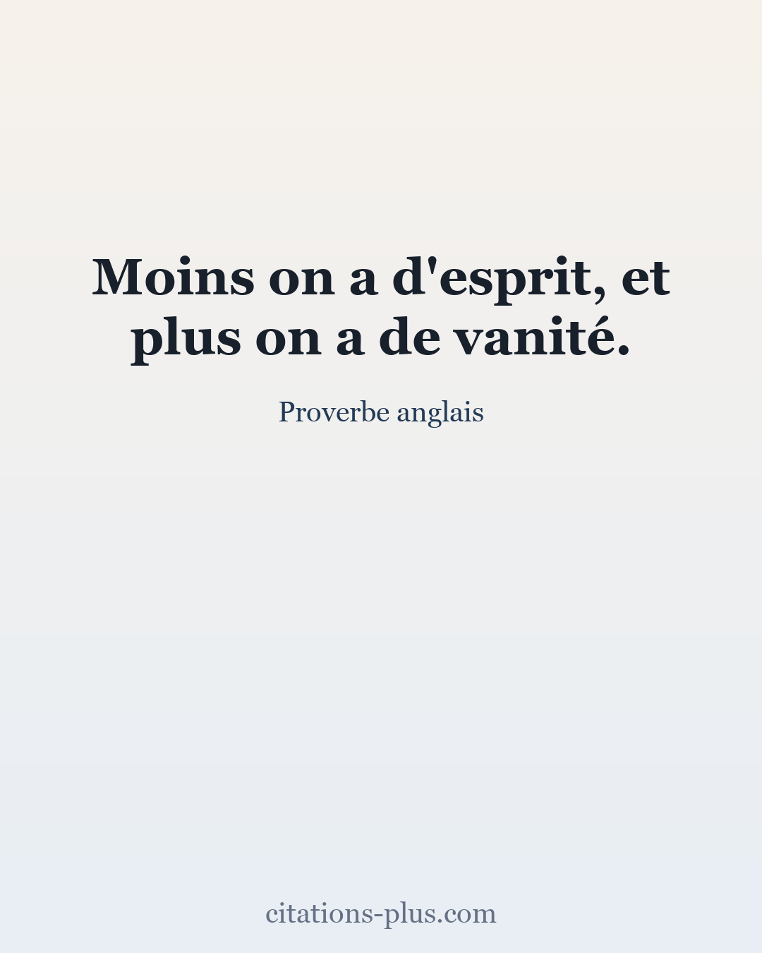 Carte Premium clair — Proverbe anglais