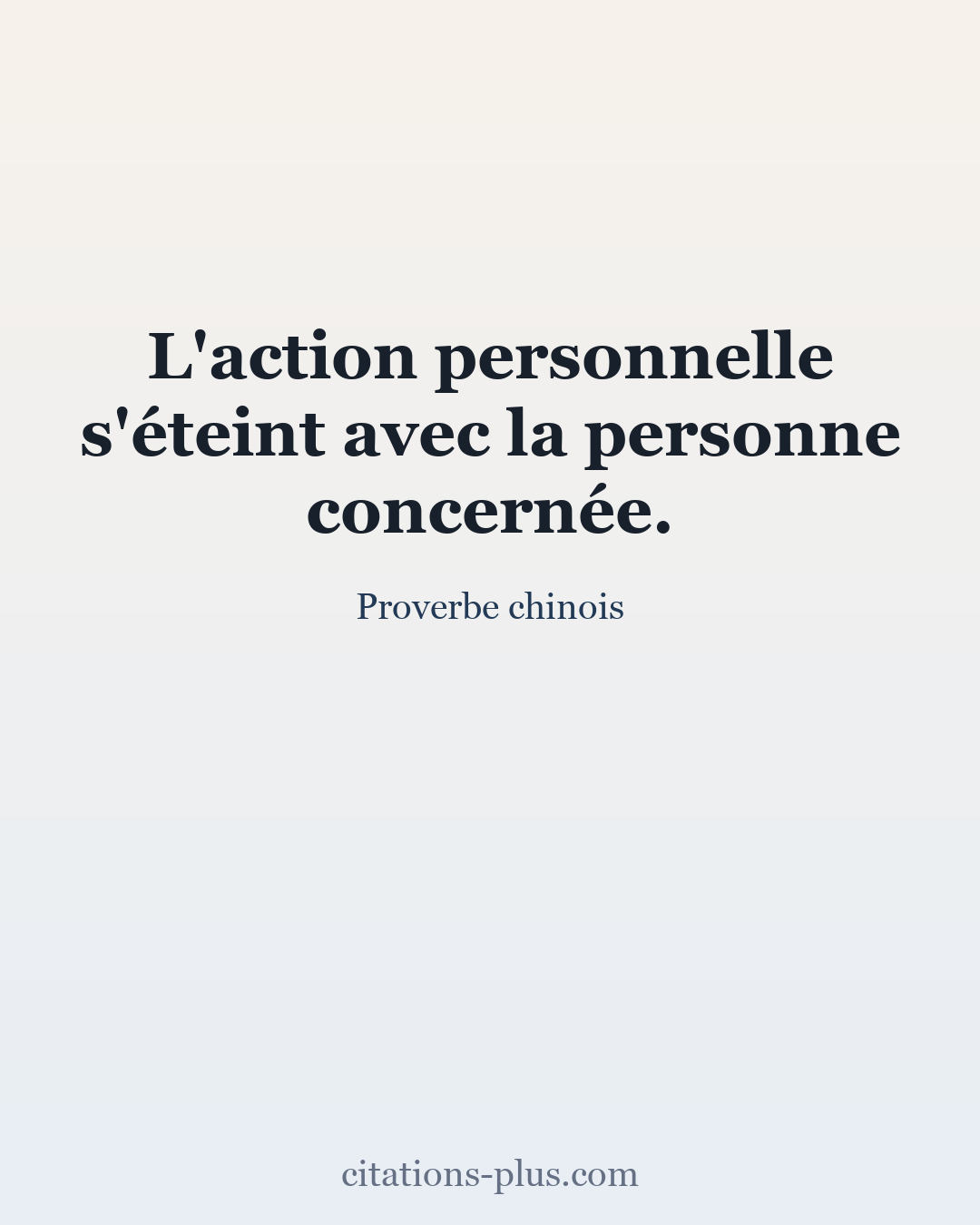 Carte Premium clair — Proverbe chinois