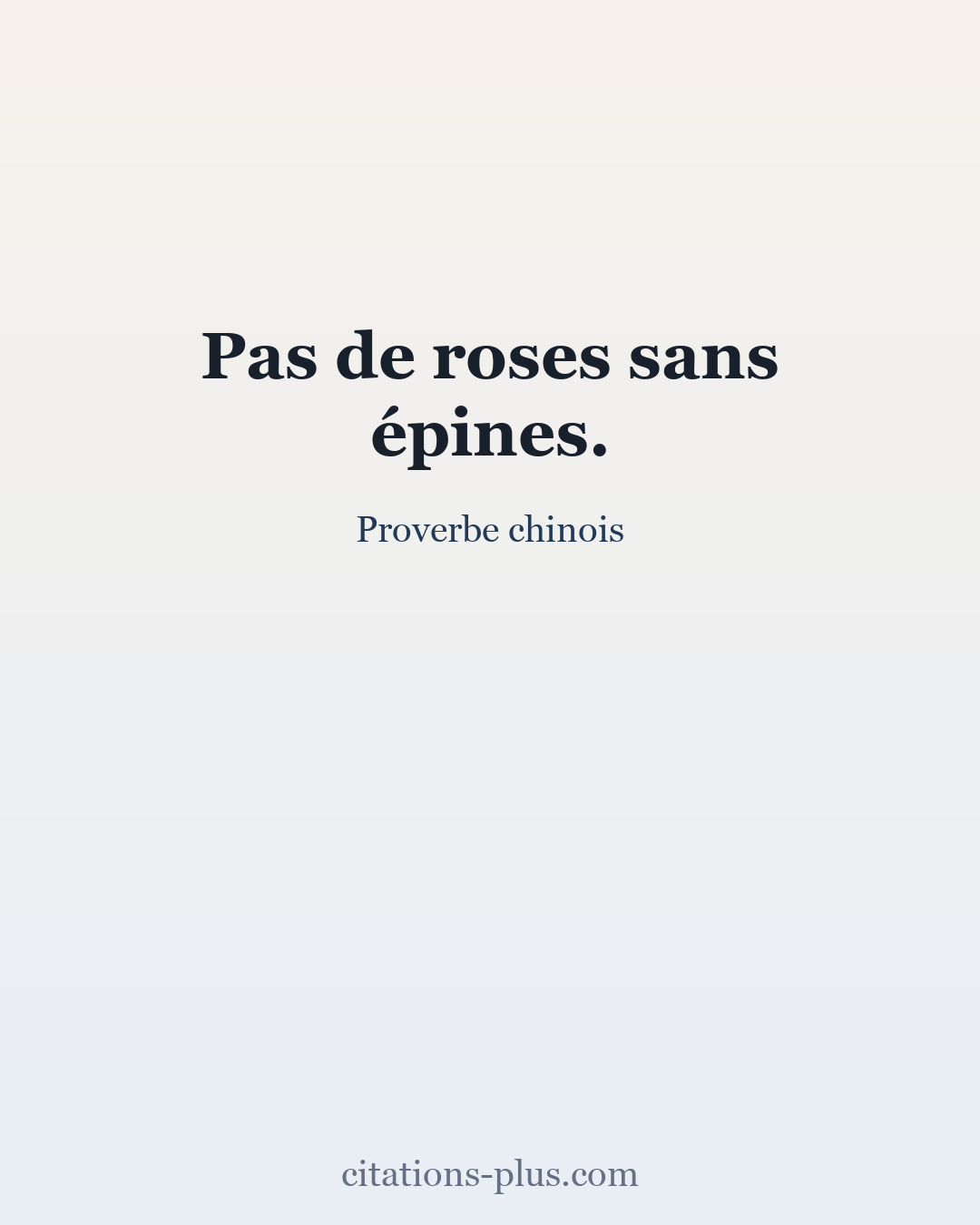 Carte Premium clair — Proverbe chinois