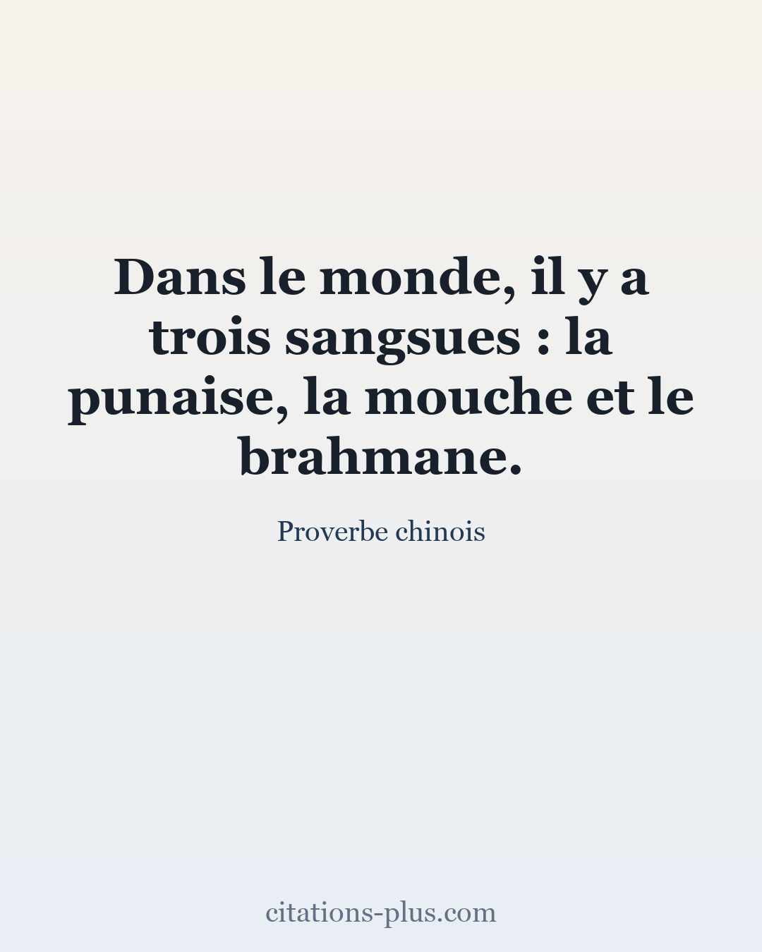 Carte Premium clair — Proverbe chinois