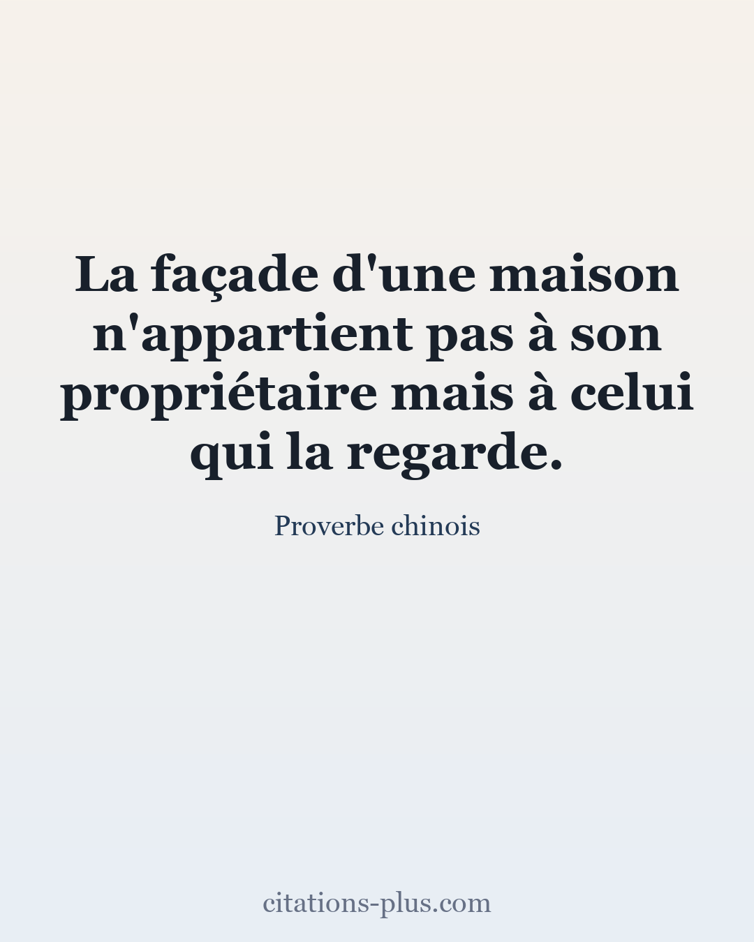 Carte Premium clair — Proverbe chinois