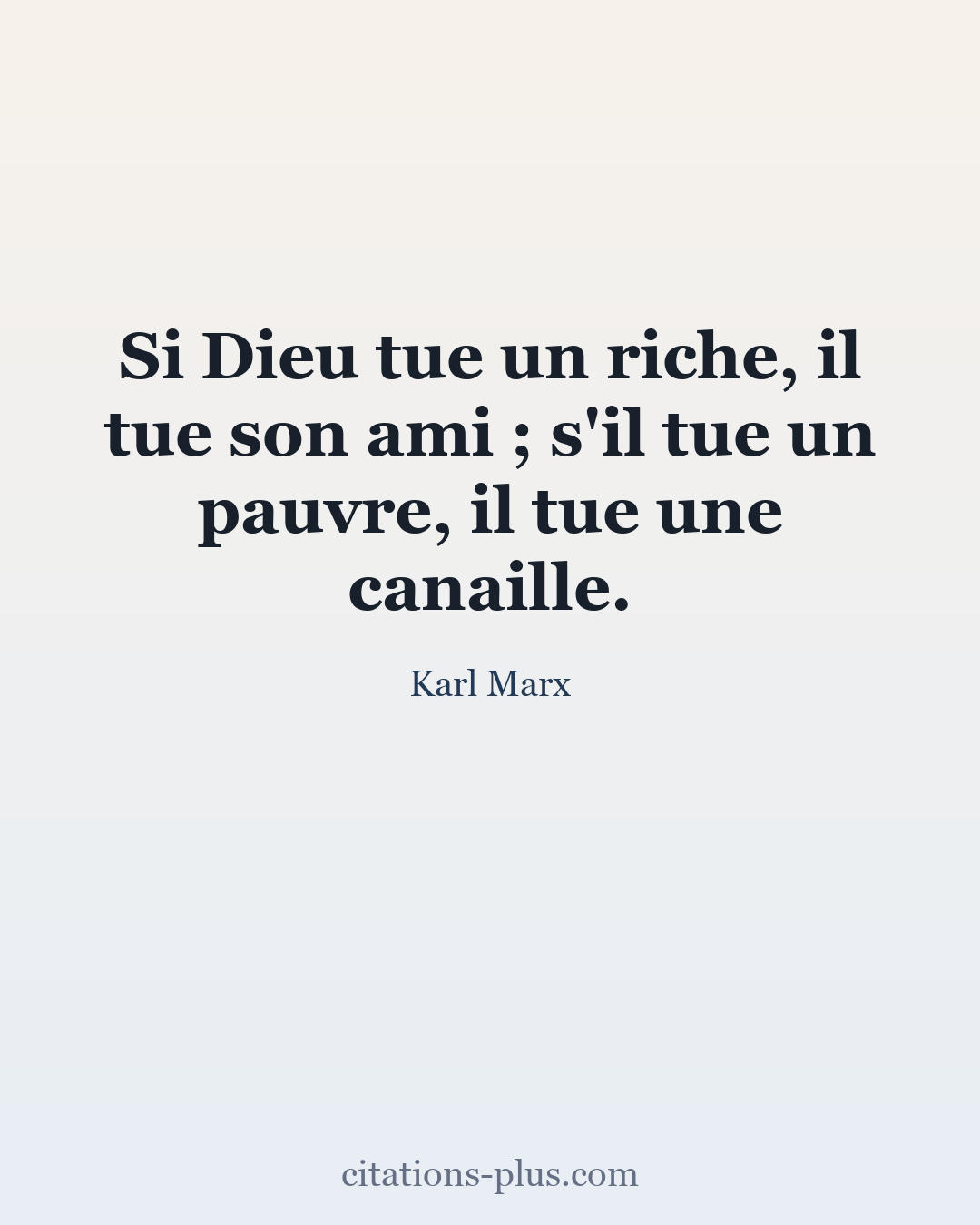 Carte Premium clair — Karl Marx
