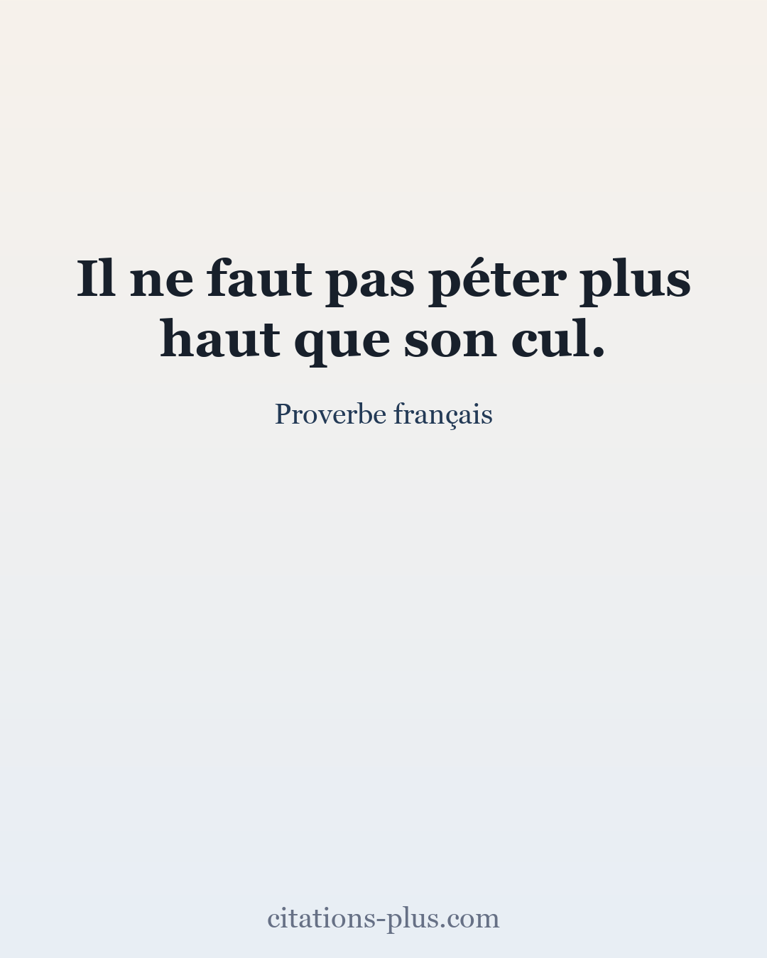 Carte Premium clair — Proverbe français
