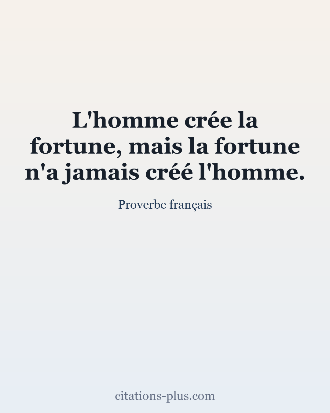 Carte Premium clair — Proverbe français