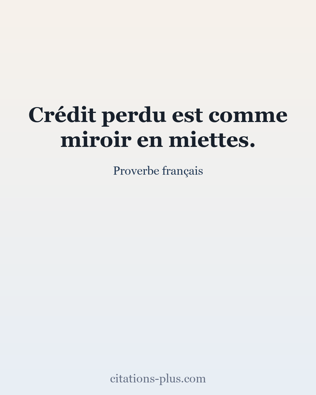 Carte Premium clair — Proverbe français