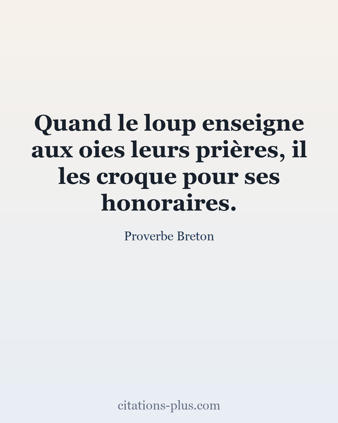 Carte Premium clair — Proverbe Breton