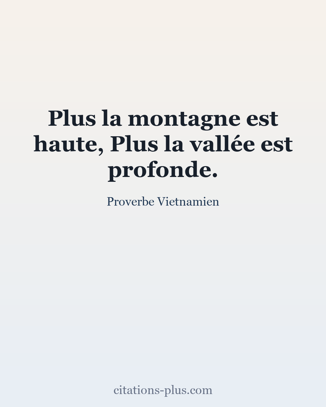 Carte Premium clair — Proverbe Vietnamien