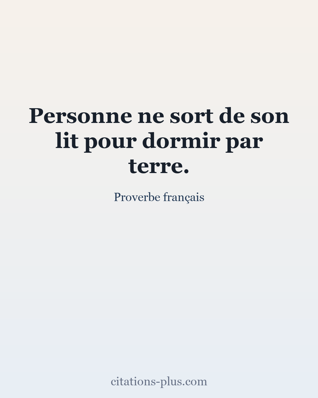Carte Premium clair — Proverbe français
