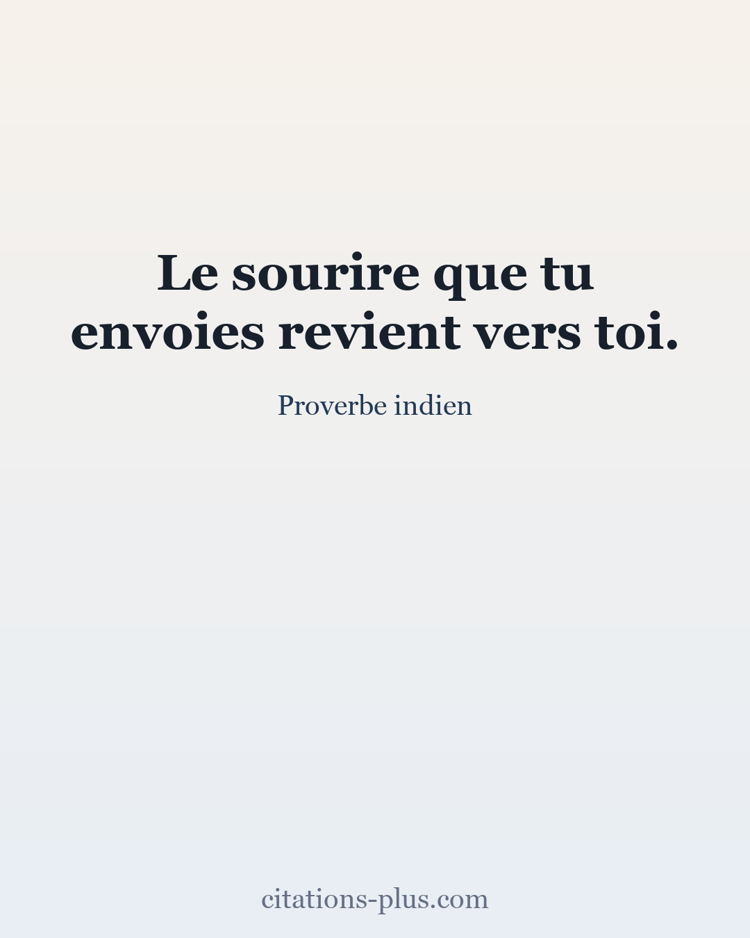 Carte Premium clair — Proverbe indien