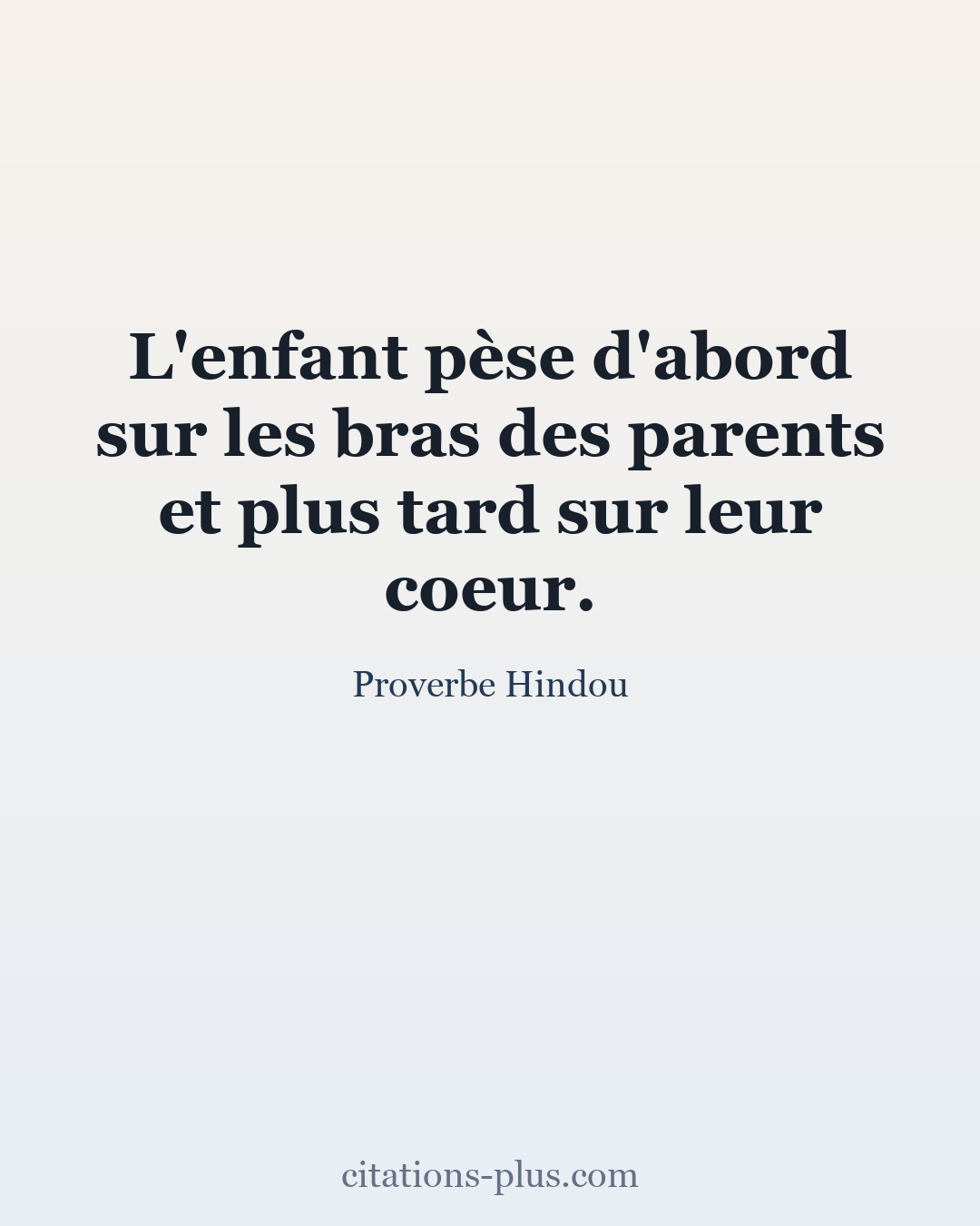Carte Premium clair — Proverbe Hindou