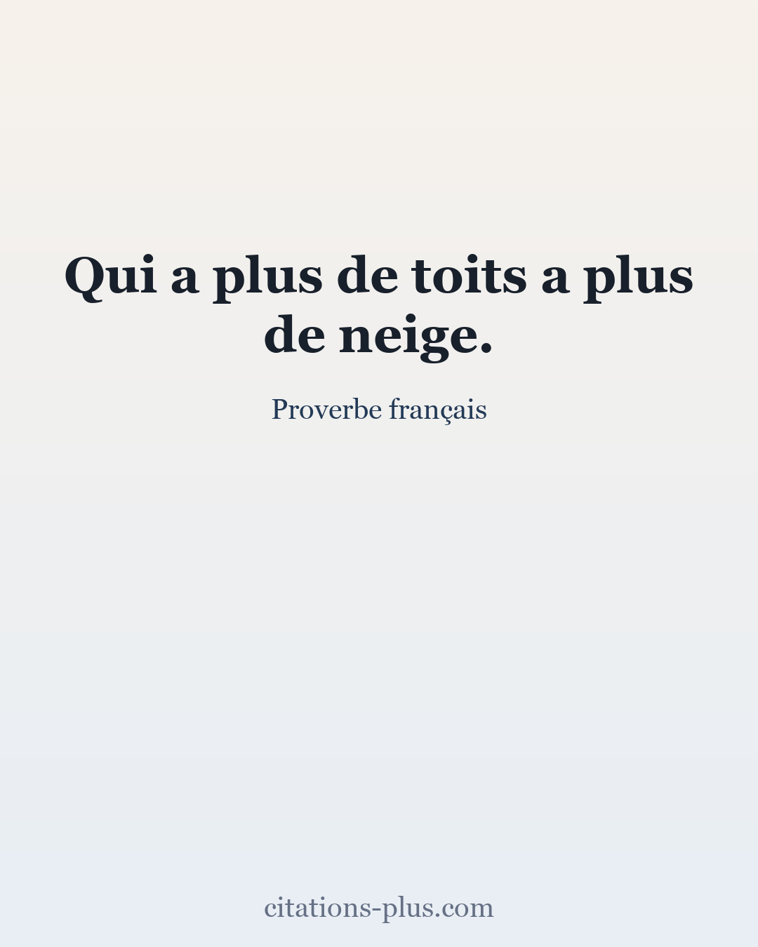 Carte Premium clair — Proverbe français