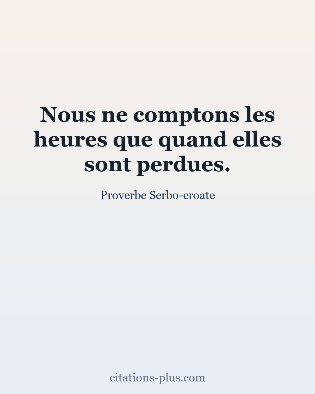 Carte Premium clair — Proverbe Serbo-croate