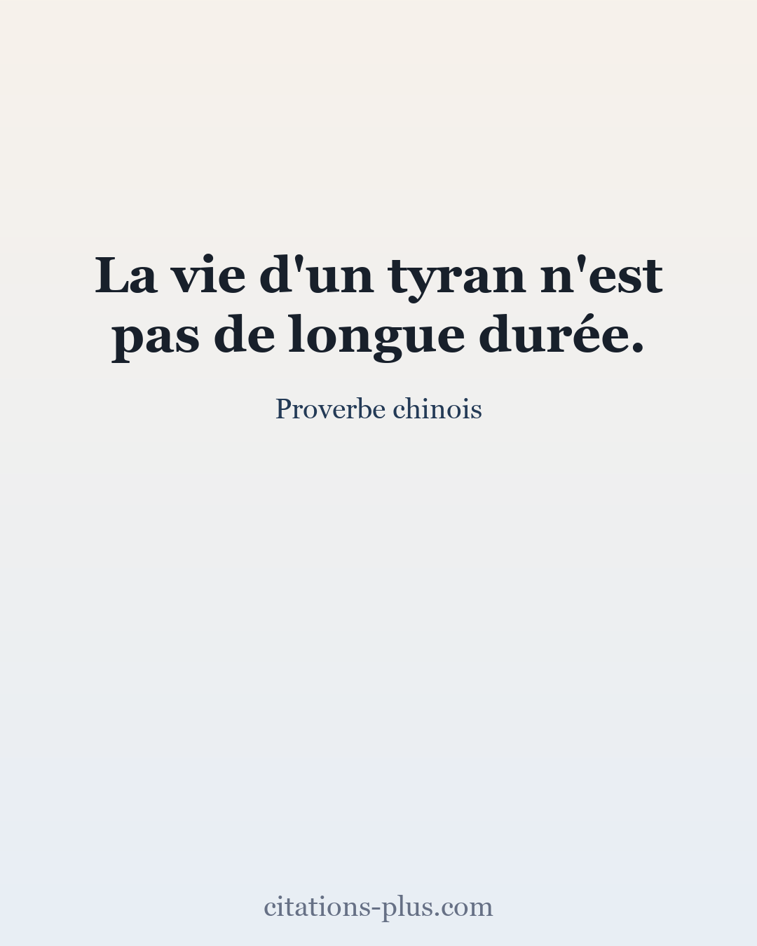 Carte Premium clair — Proverbe chinois