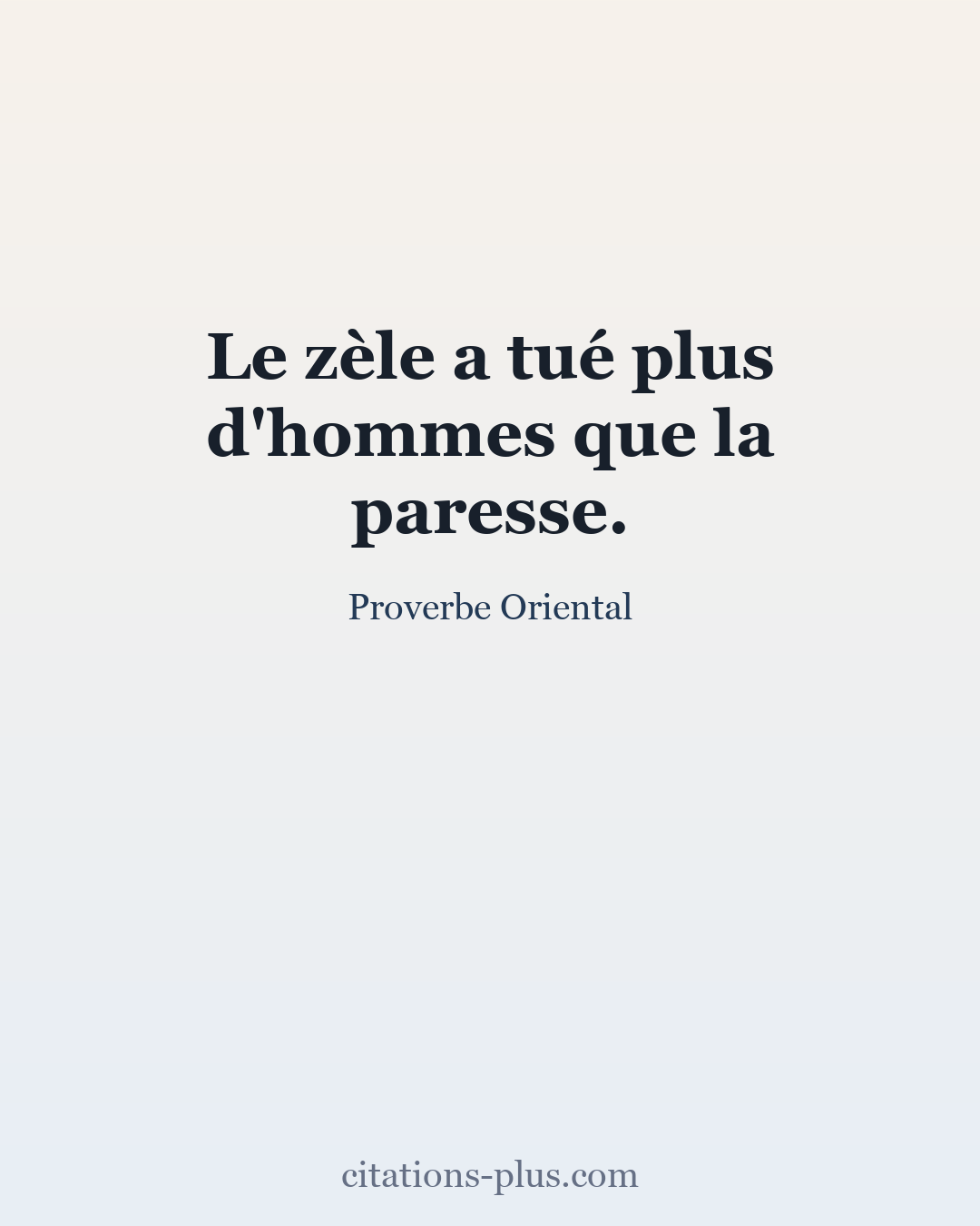 Carte Premium clair — Proverbes orientaux
