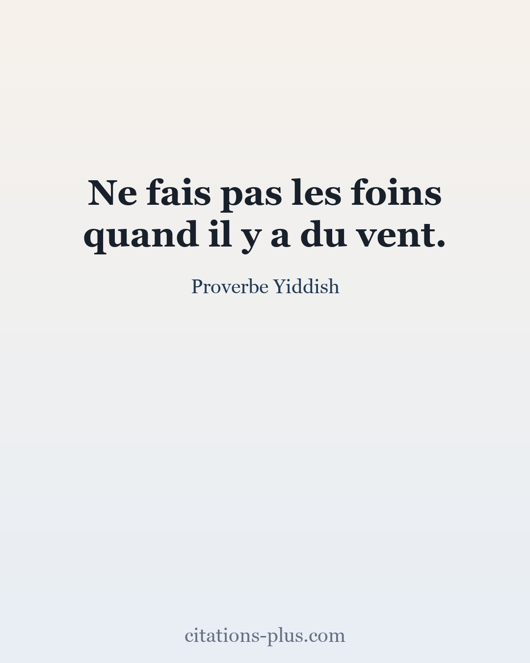 Carte Premium clair — Proverbe Yiddish