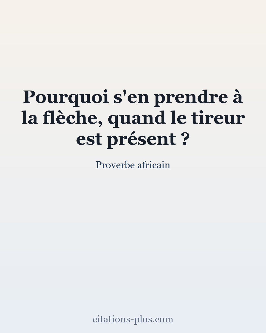 Carte Premium clair — Proverbe africain