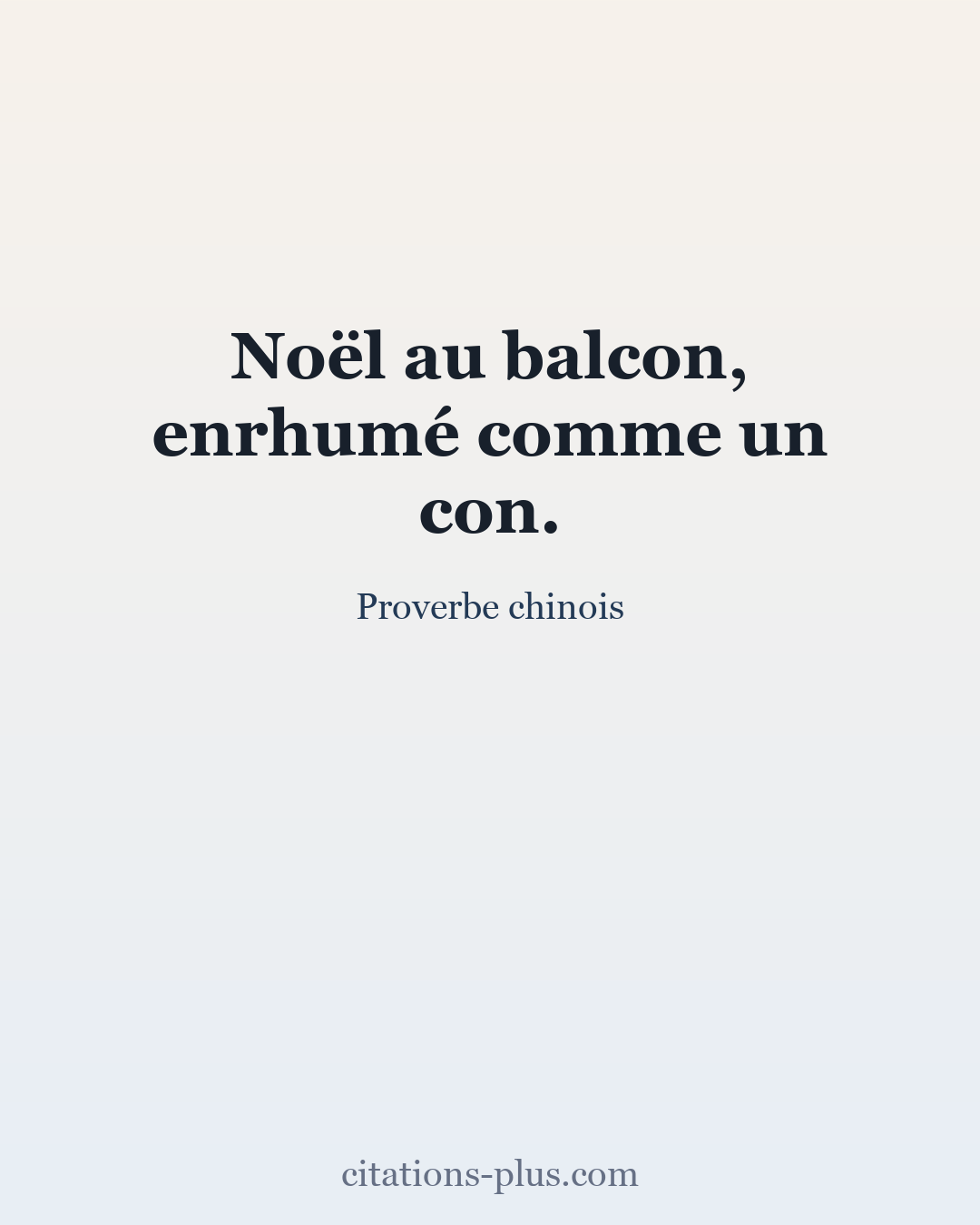 Carte Premium clair — Proverbe chinois