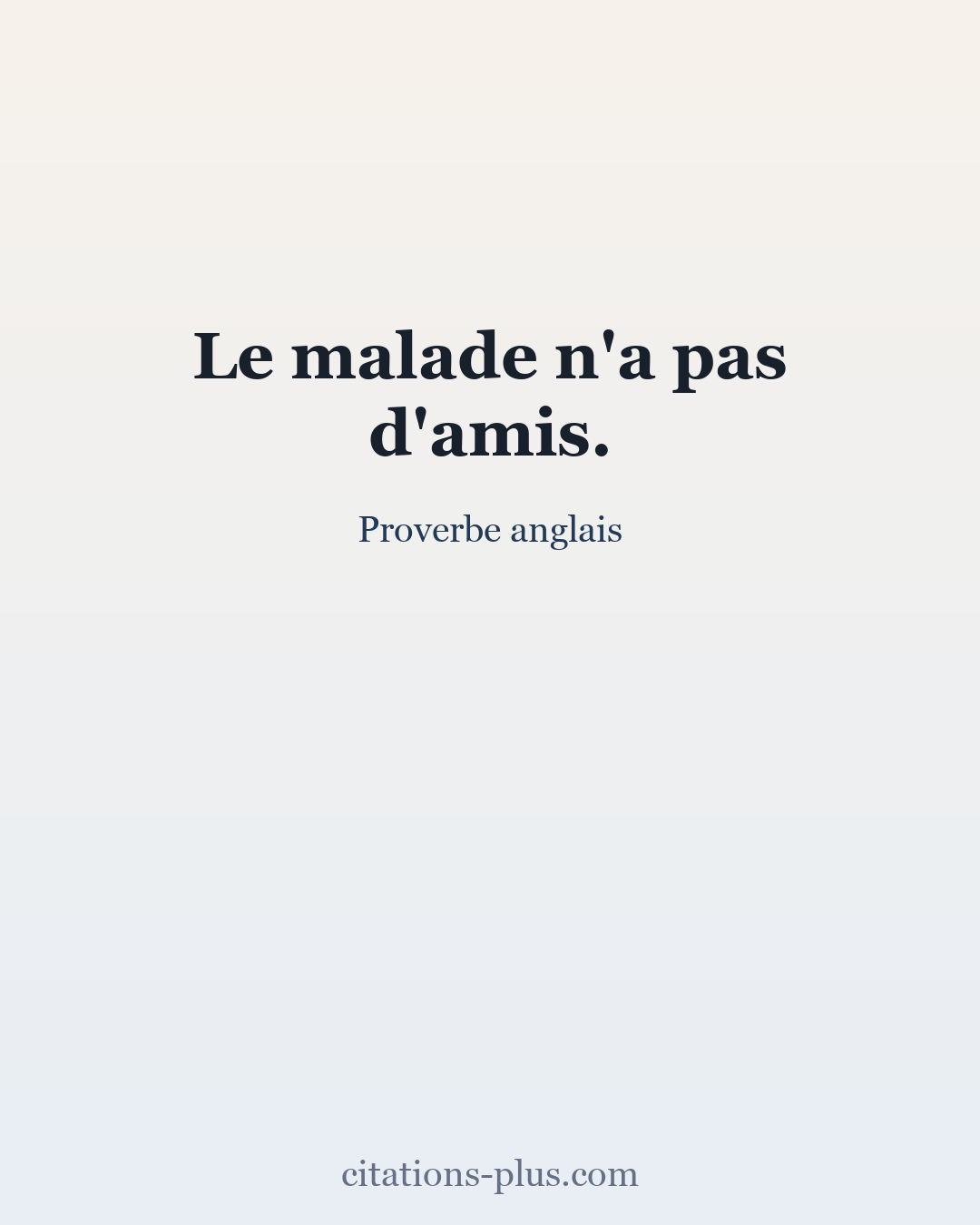 Carte Premium clair — Proverbe anglais