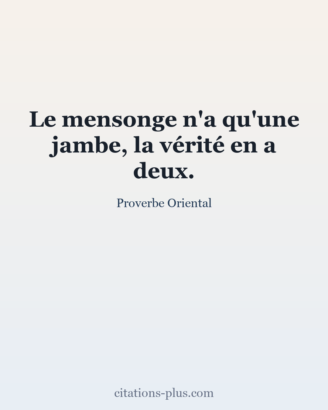 Carte Premium clair — Proverbes orientaux
