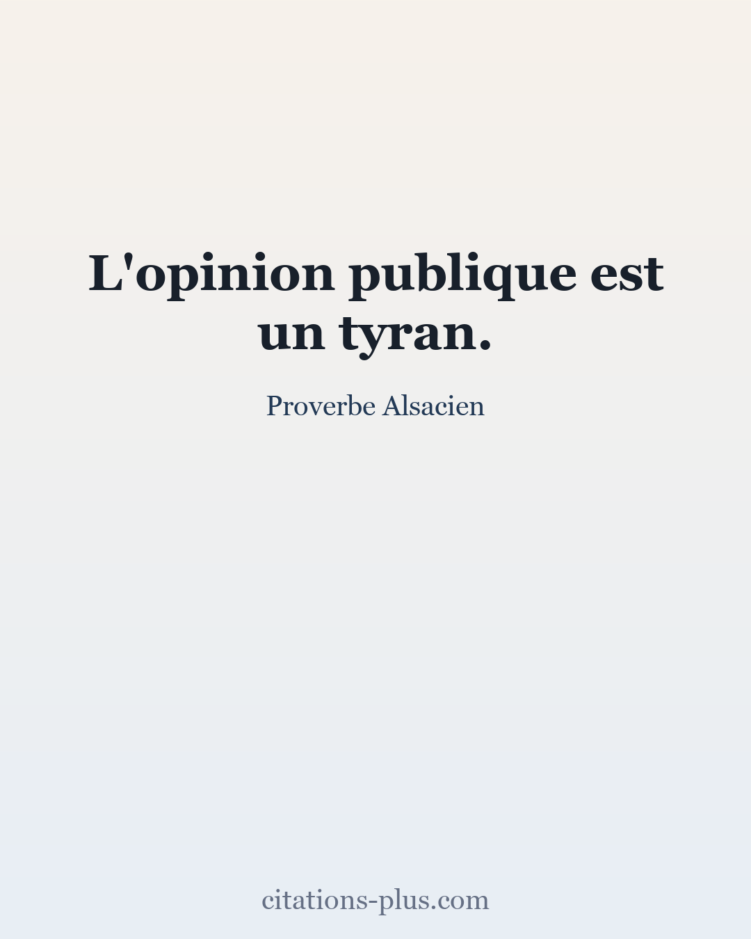 Carte Premium clair — Proverbe Alsacien