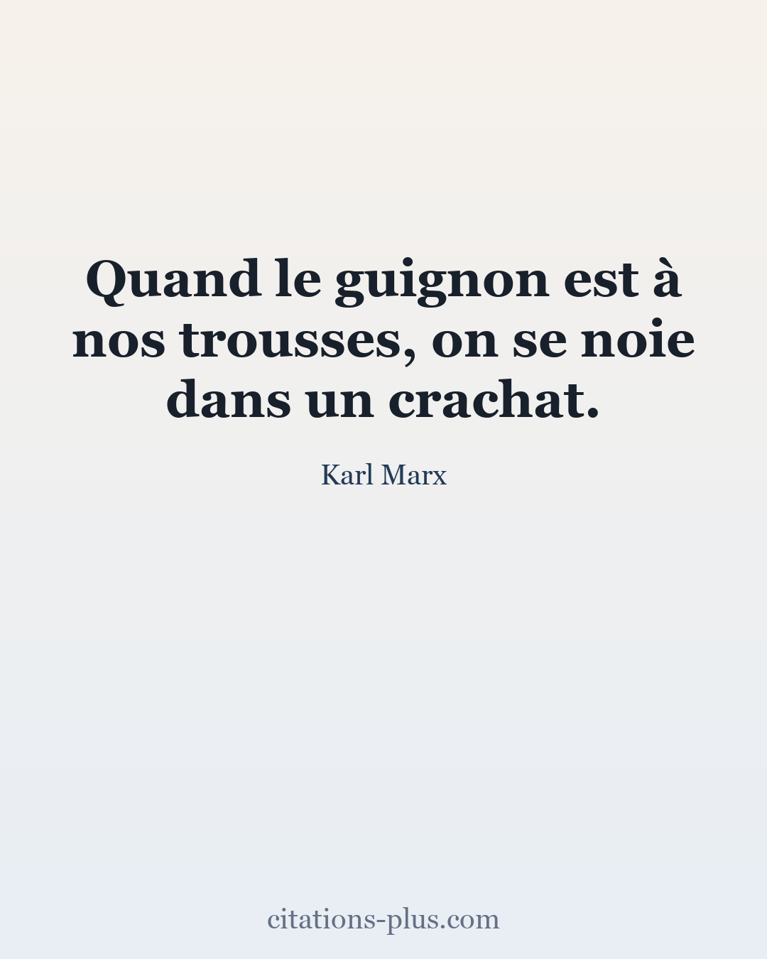 Carte Premium clair — Karl Marx