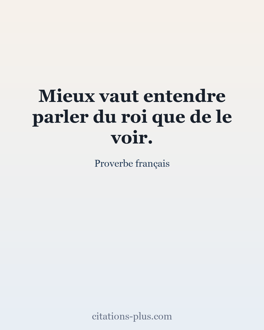 Carte Premium clair — Proverbe français