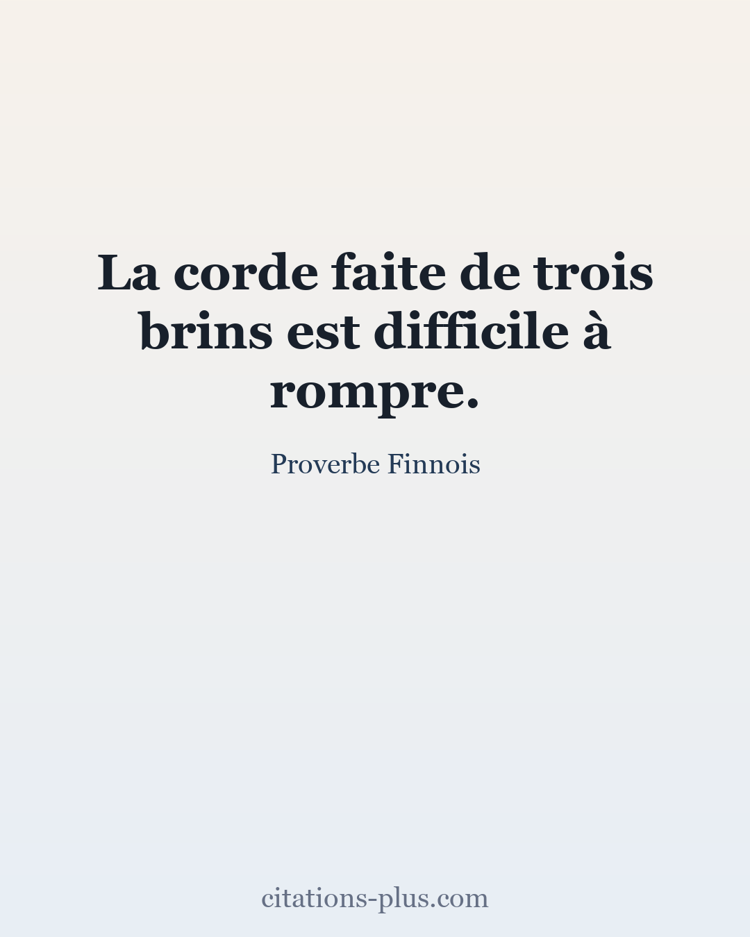 Carte Premium clair — Proverbe Finnois