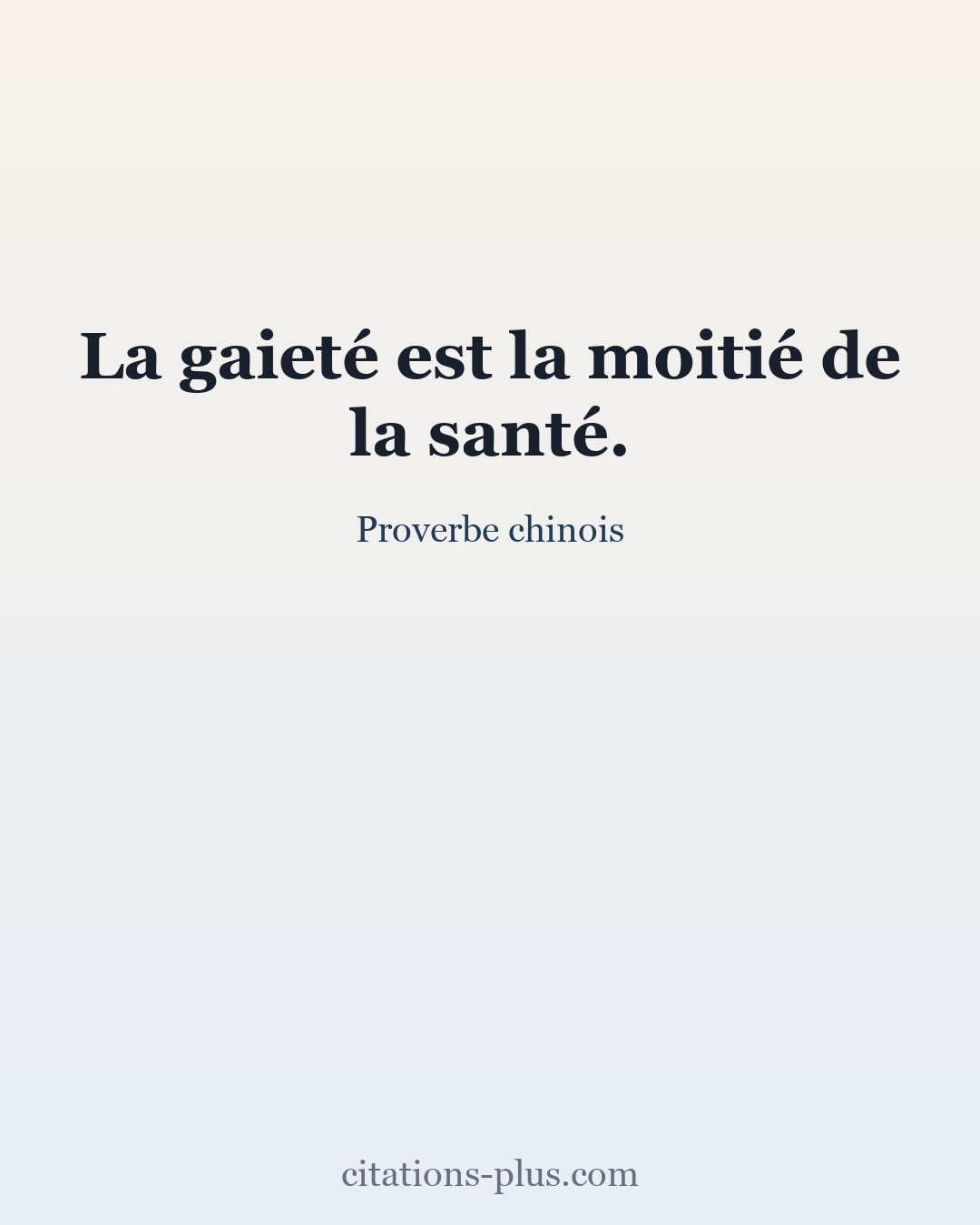 Carte Premium clair — Proverbe chinois