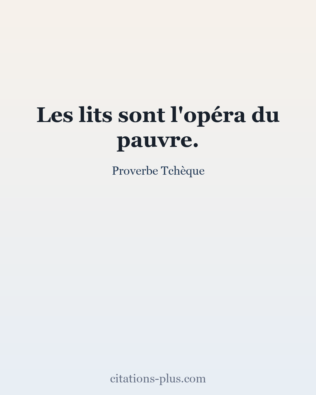 Carte Premium clair — Proverbe Tchèque
