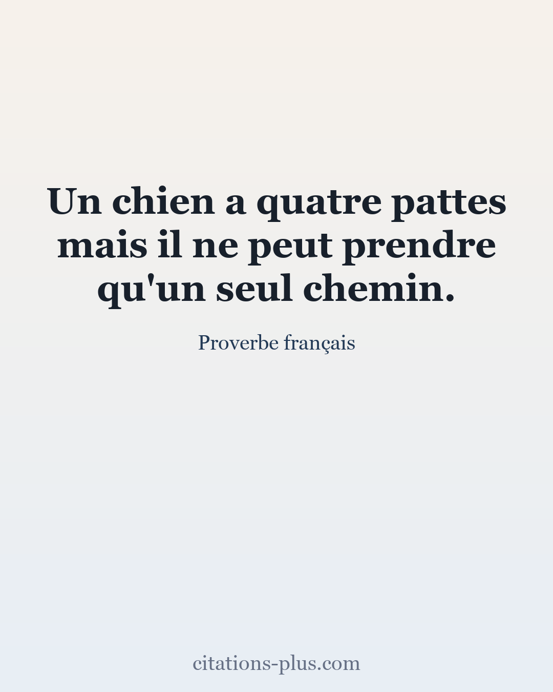 Carte Premium clair — Proverbe français