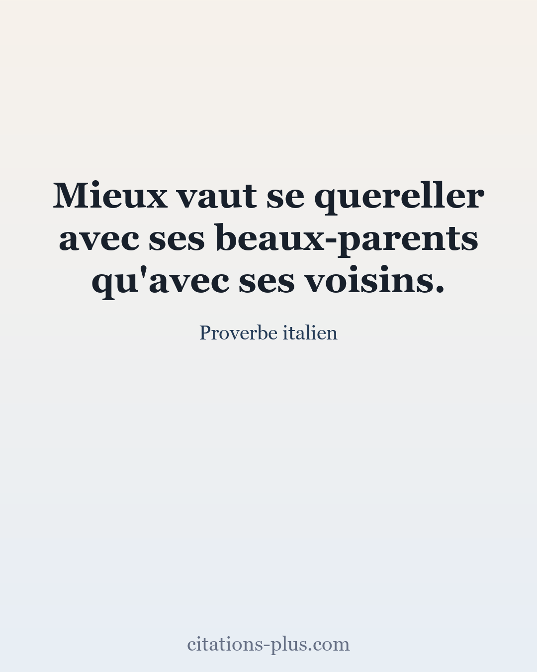 Carte Premium clair — Proverbe italien