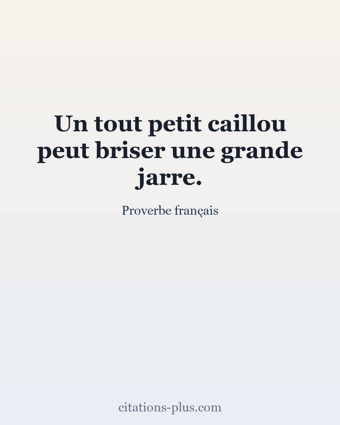 Carte Premium clair — Proverbe français
