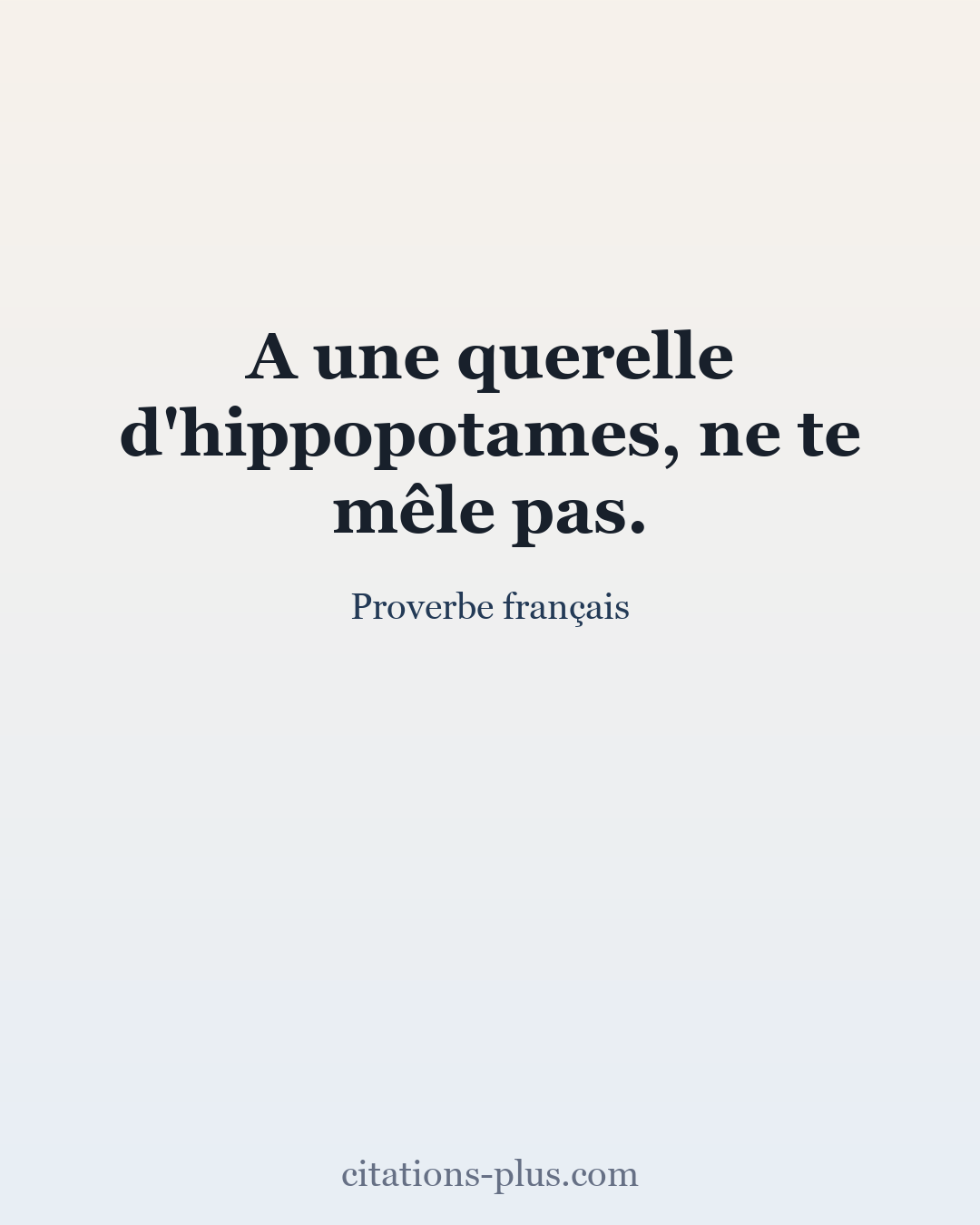 Carte Premium clair — Proverbe français