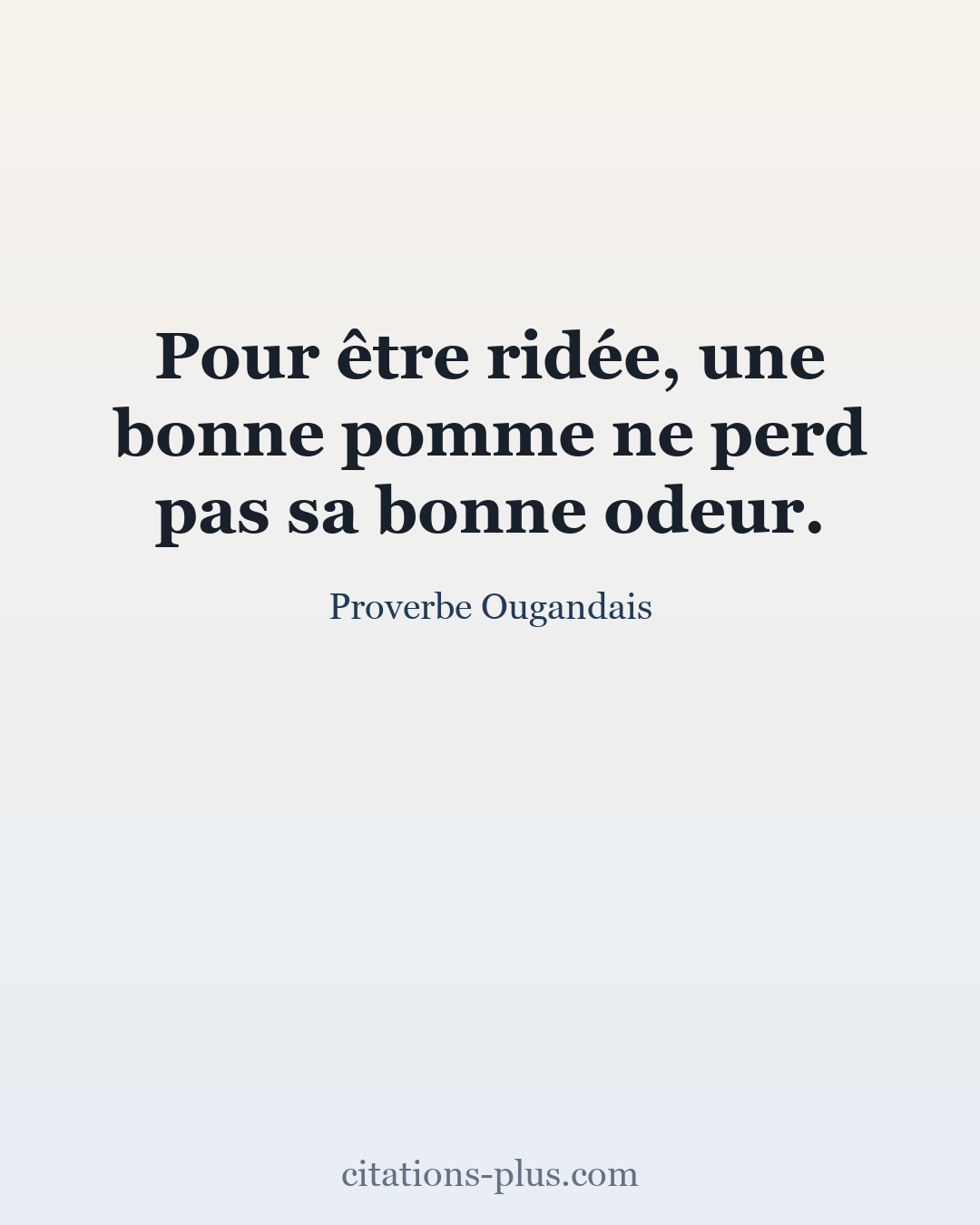 Carte Premium clair — Proverbe Ougandais