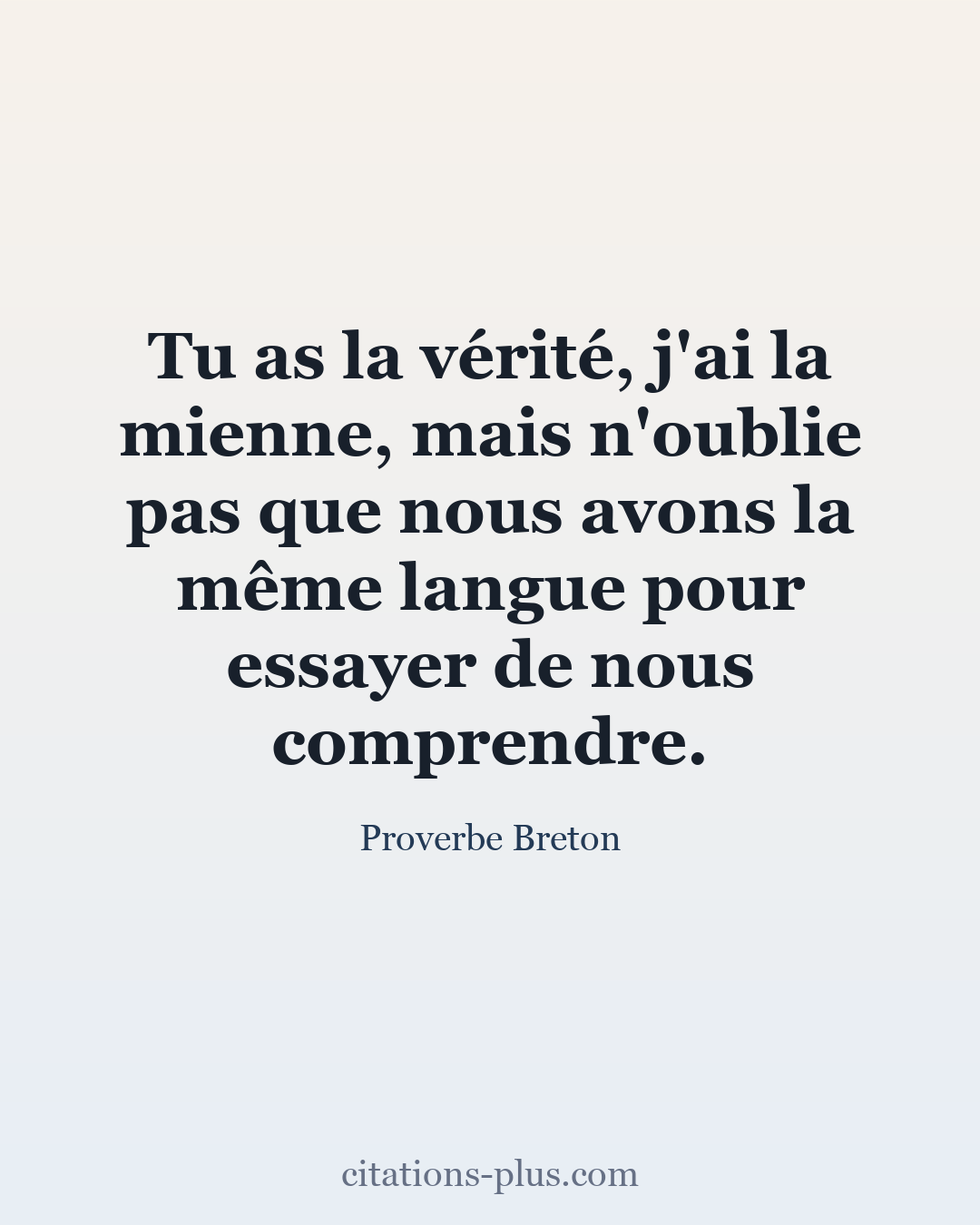 Carte Premium clair — Proverbe Breton