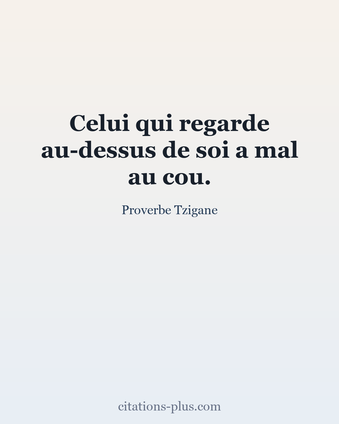 Carte Premium clair — Proverbe Tzigane