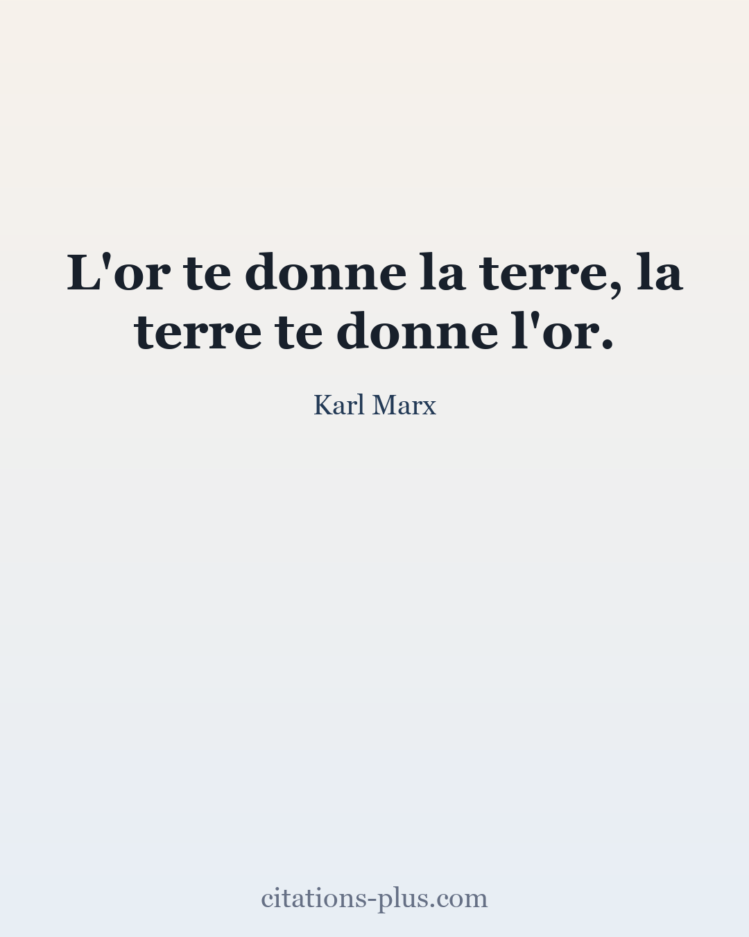 Carte Premium clair — Karl Marx
