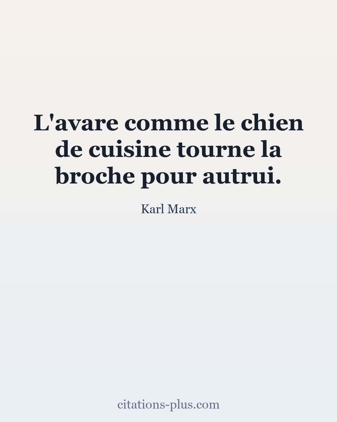Carte Premium clair — Karl Marx