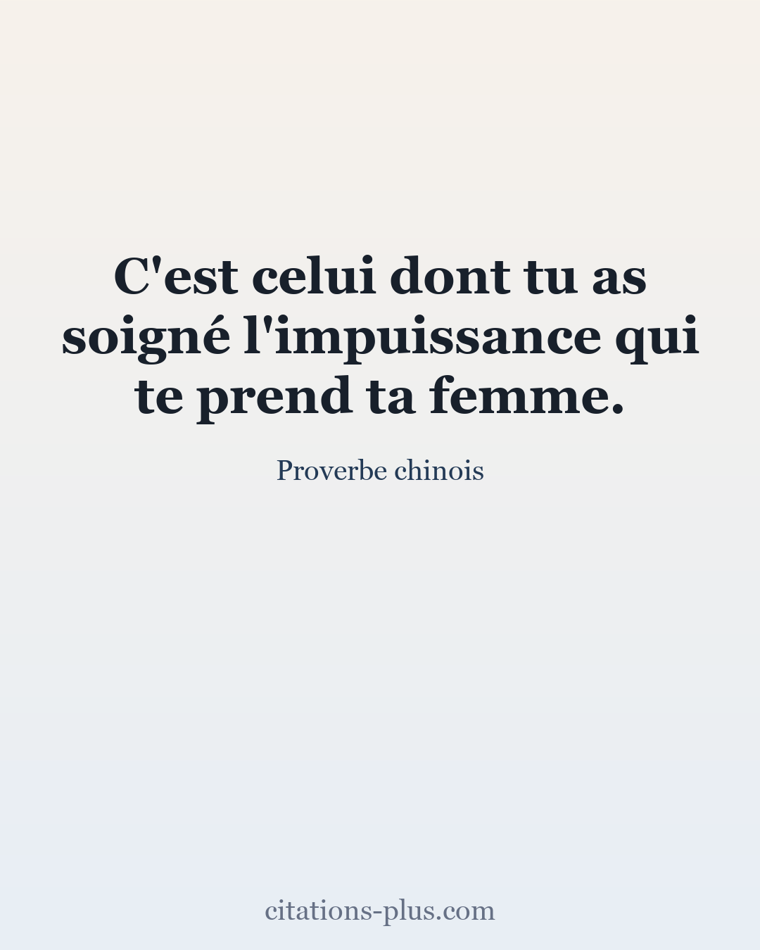 Carte Premium clair — Proverbe chinois