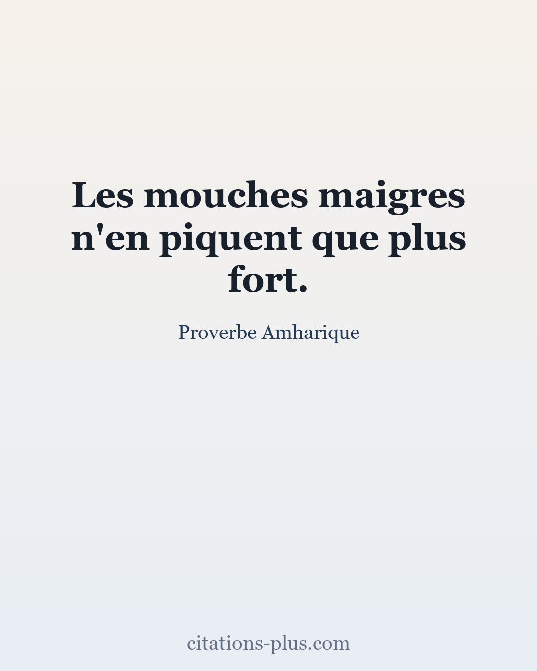 Carte Premium clair — Proverbe Amharique