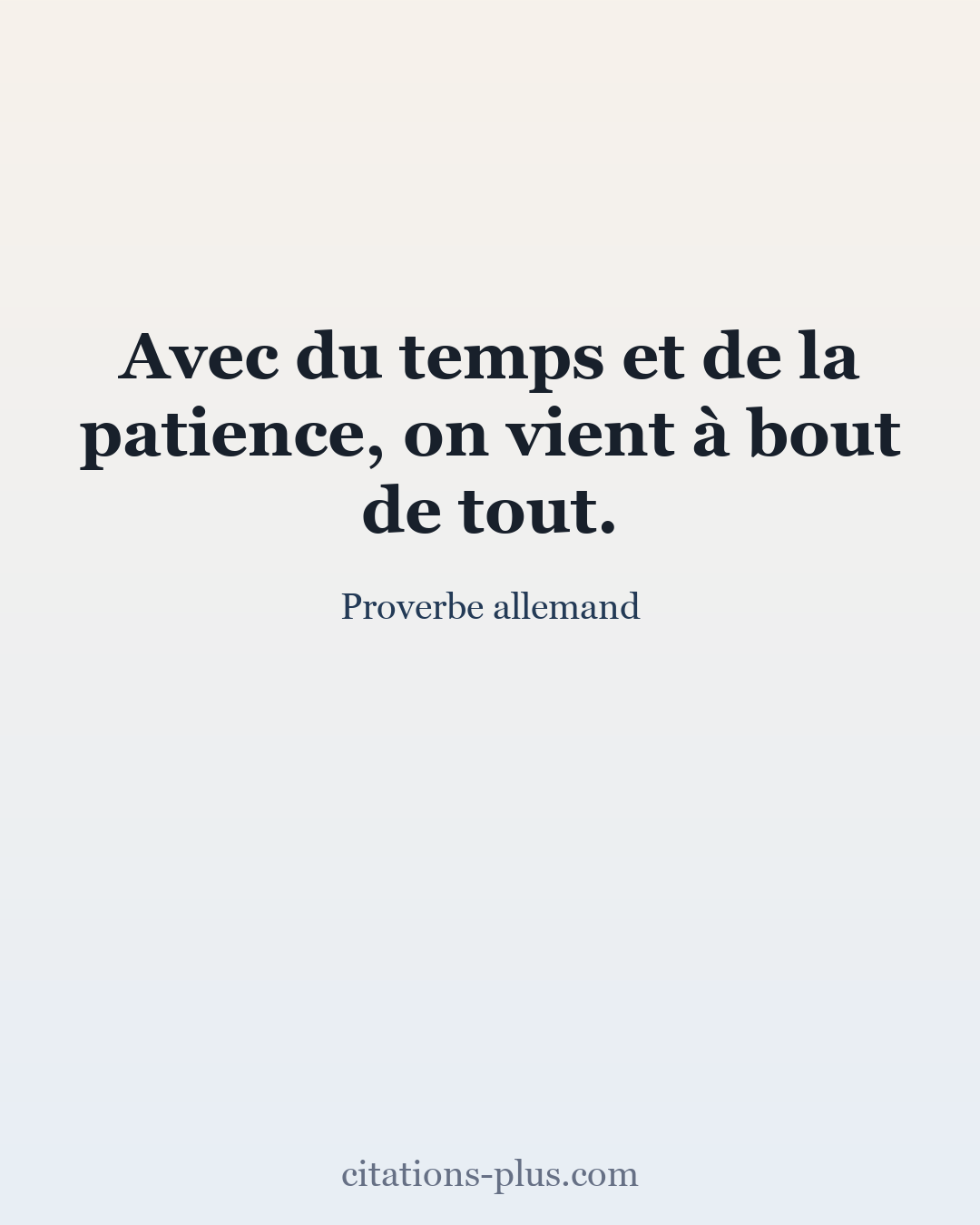 Carte Premium clair — Proverbe allemand