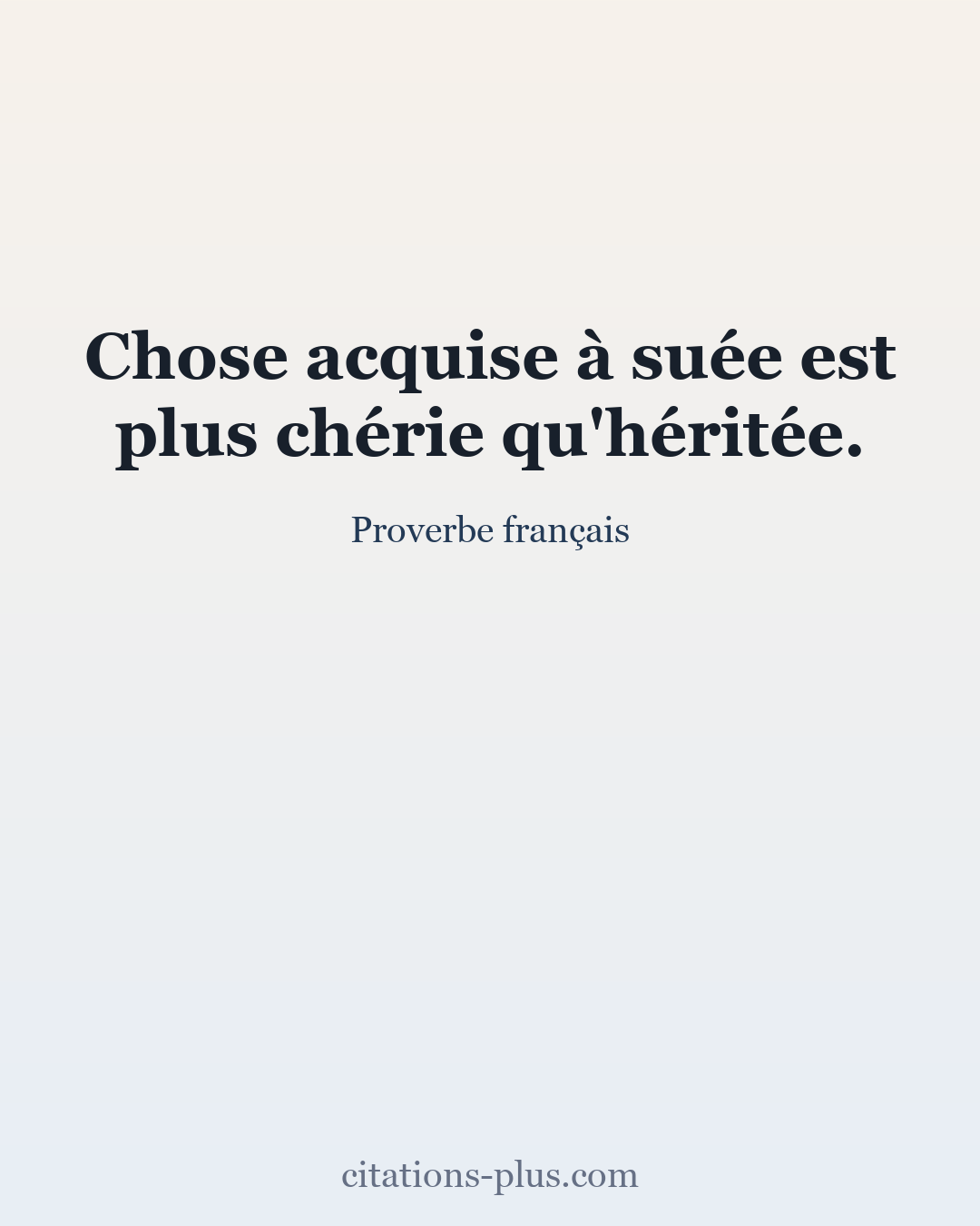 Carte Premium clair — Proverbe français