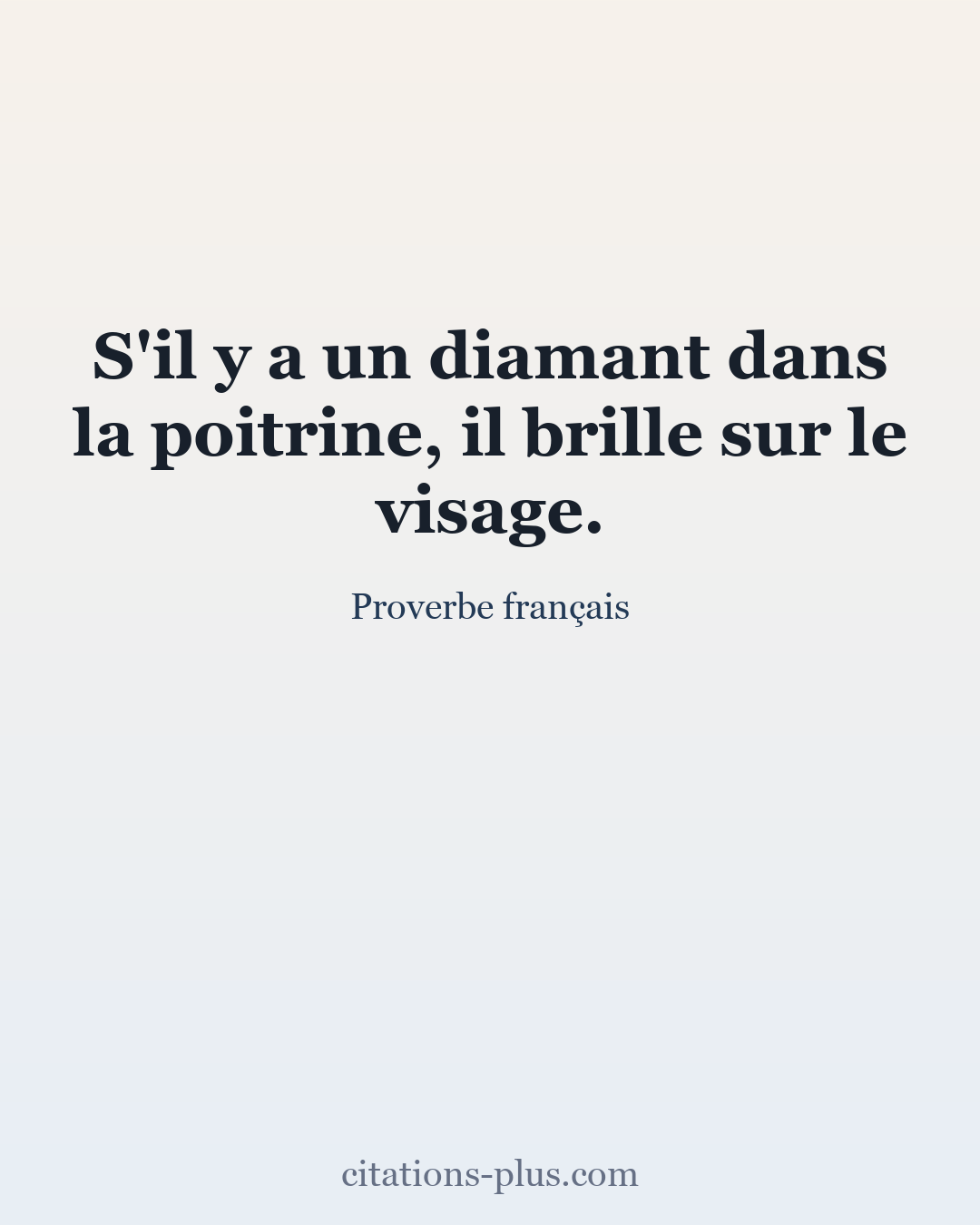 Carte Premium clair — Proverbe français