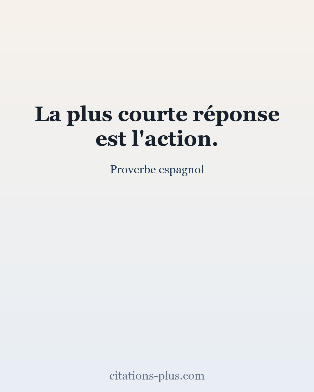 Carte Premium clair — Proverbe espagnol